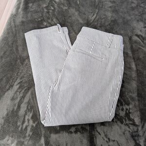 Pinstripe Petite Crop Pant